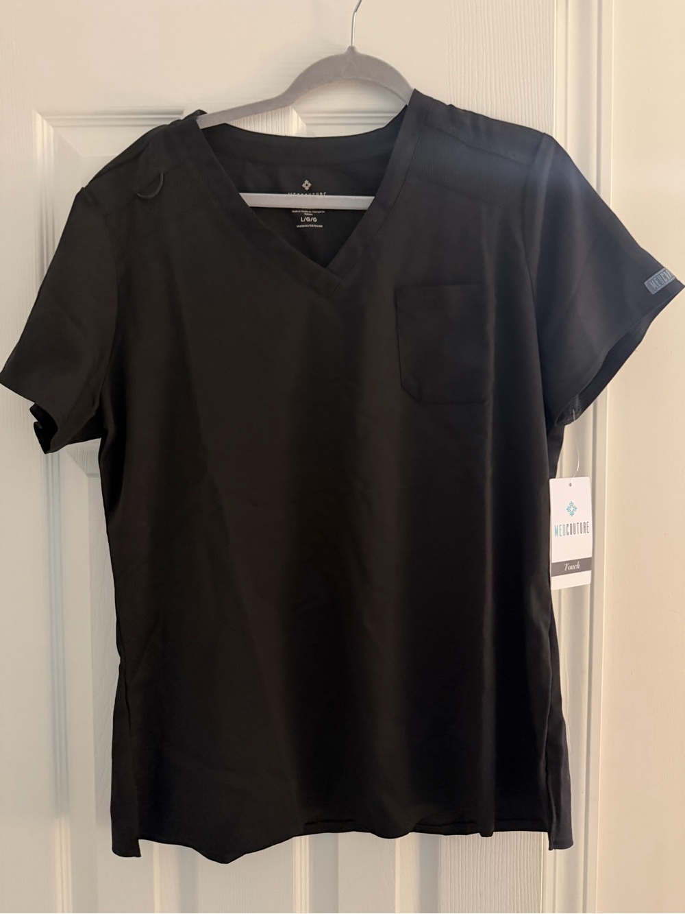 Med Couture Black V-Neck Women’s Top